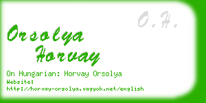 orsolya horvay business card